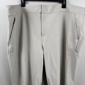 Athleta stellar Straight Crop Pants Size 26 Lt Beige Career Classic Office
